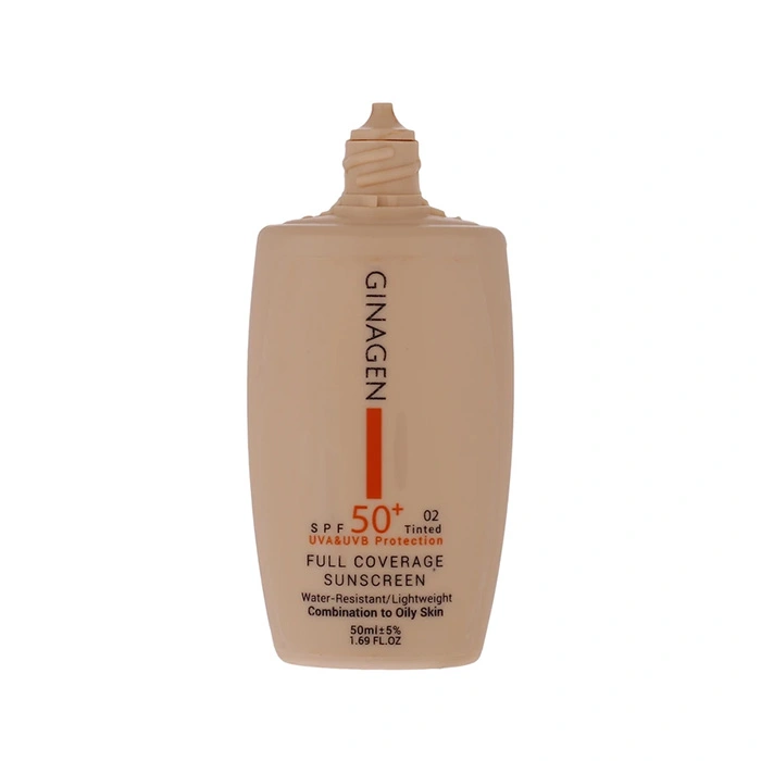 کرم ضد آفتاب ژیناژن با spf 50 مناسب پوست چرب و مختلط رنگ 02 حجم 50 میلی لیتر - Image 2