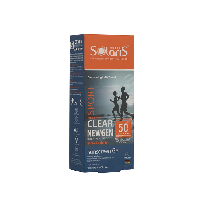 ژل ضد آفتاب آردن سولاریس مدل Clear Newgen SPF50 حجم ۱۰۰ میلی لیتر - Image 3