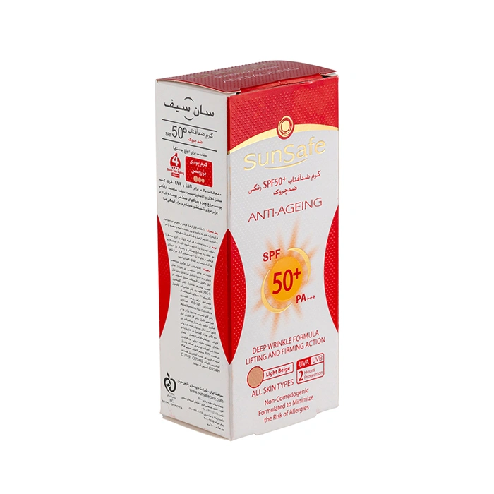 کرم ضد آفتاب و ضد چروک رنگ روشن SPF50 سان سیف - Image 3