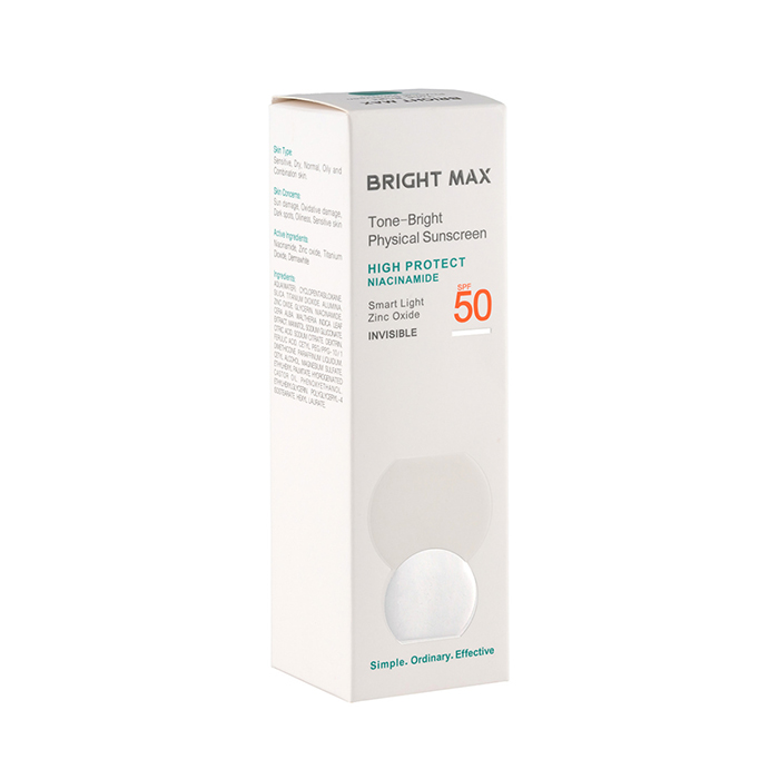 ضد آفتاب فیزیکال بی رنگ برایت مکس مدل Tone Bright با SPF50 حجم 40 میلی لیتر - Image 3