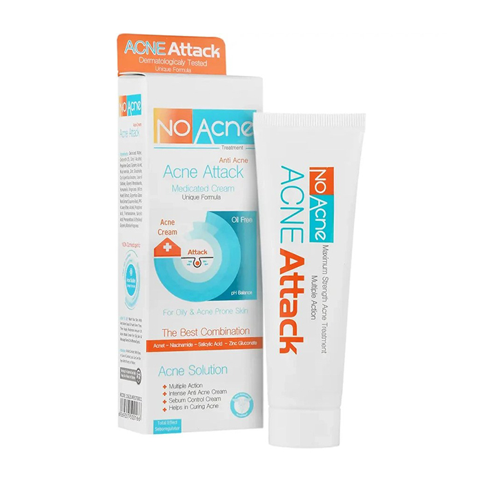کرم ضد جوش نو آکنه مدل Acne Attack مناسب پوست جوش دار حجم 50 میلی لیتر - Image 2