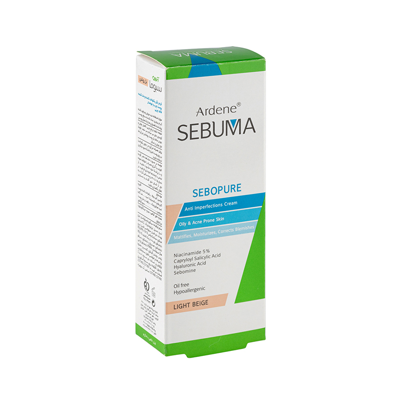 کرم یکنواخت کننده رنگی Sebopure آردن سبوما مناسب پوست چرب و جوش دار - Image 4