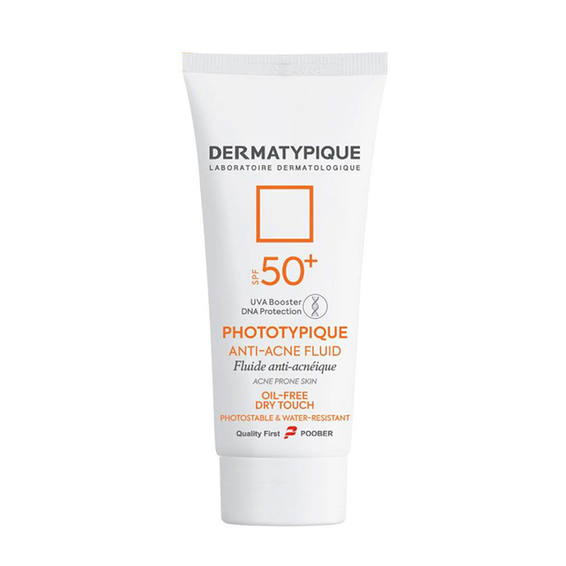 فلوئید ضد آفتاب درماتیپیک مدل Phototypique با Spf+50 مناسب پوست چرب و جوش دار حجم 40 میلی لیتر