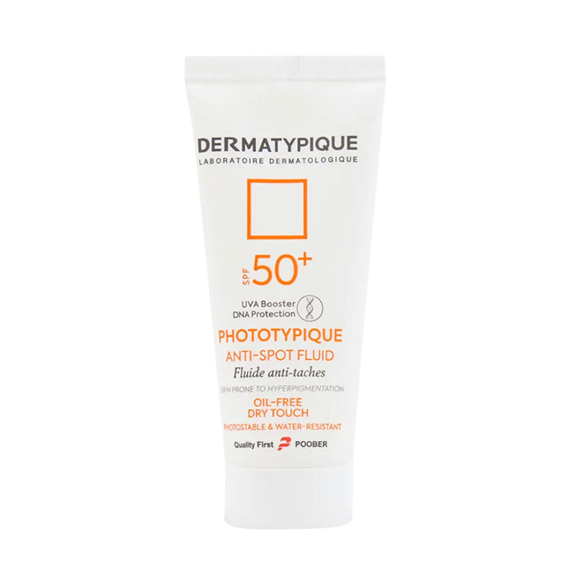 فلوئید ضد آفتاب درماتیپیک ضد لک و روشن کننده Anti Spot SPF+50 حجم 40 میلی لیتر